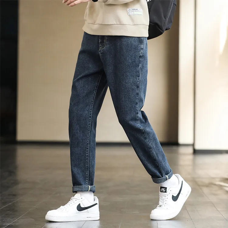 JEANSWEST American Vintage Classic Casual Versatile Everyday Commute Basic Straight Fit Spring Fall Men's-4
