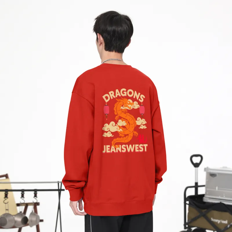 Jean West Sweatshirt Unisex Red-2