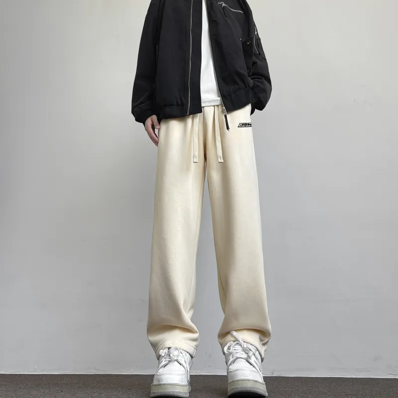 JEANSWEST Casual Pants Unisex Beige Apricot-27