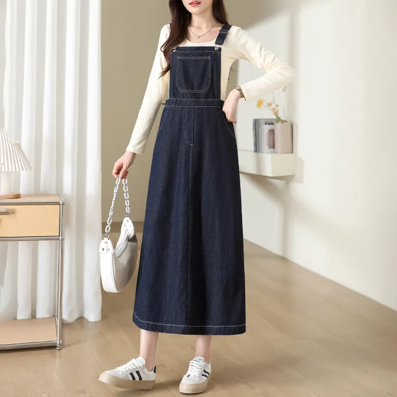 JEANSWEST Slip Dress Women's Dark Blue-1