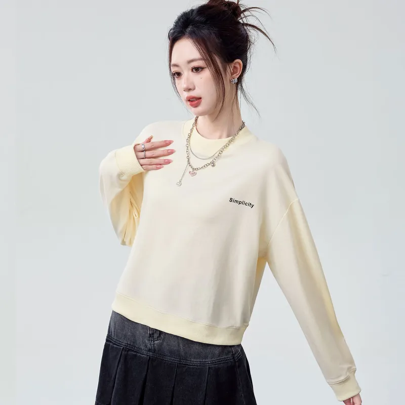 JEANSWEST Sweatshirt Spring Women's Apricot-6