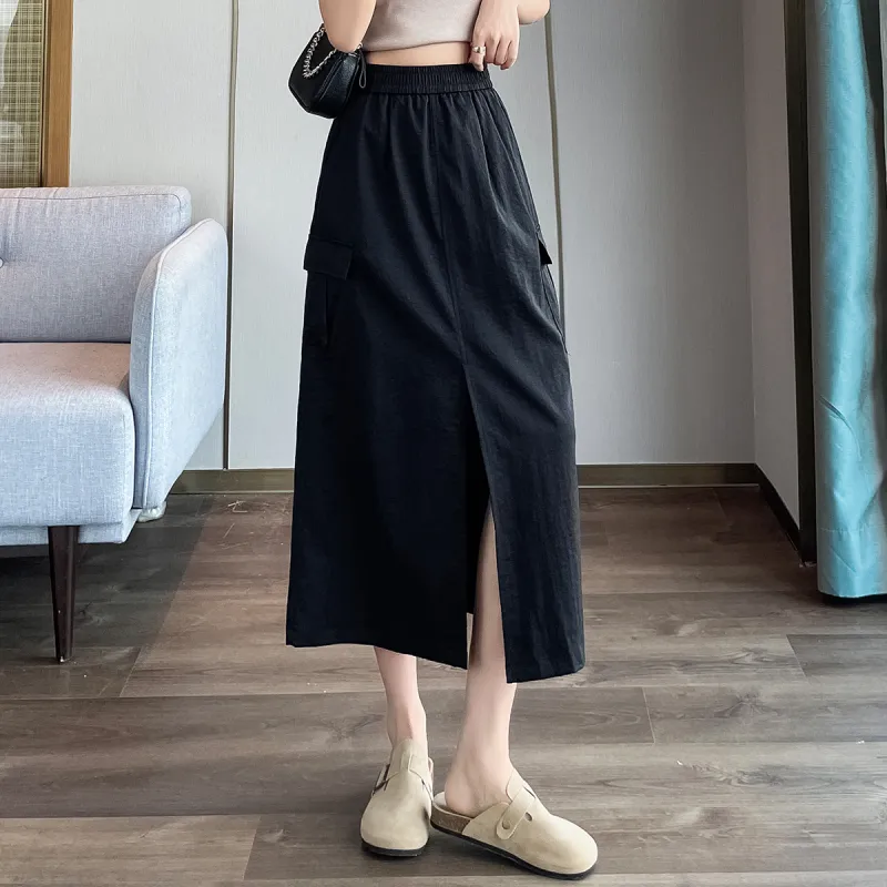 JEANSWEST Casual Long Skirts Women's-0