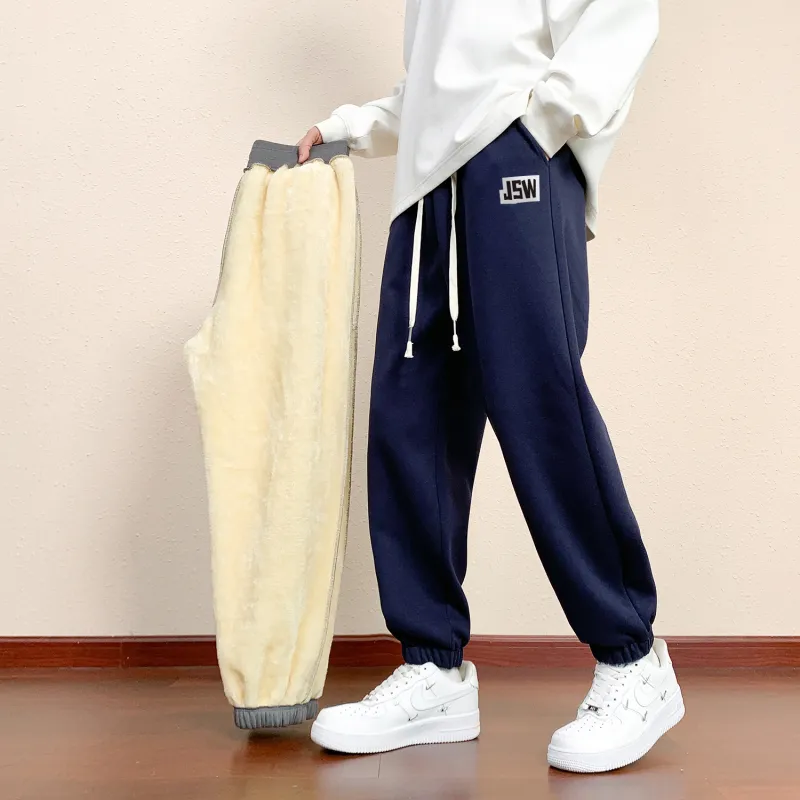 Jean West Casual Pants Vibe Style Dressing Recommendation Fleece Lined Unisex-19