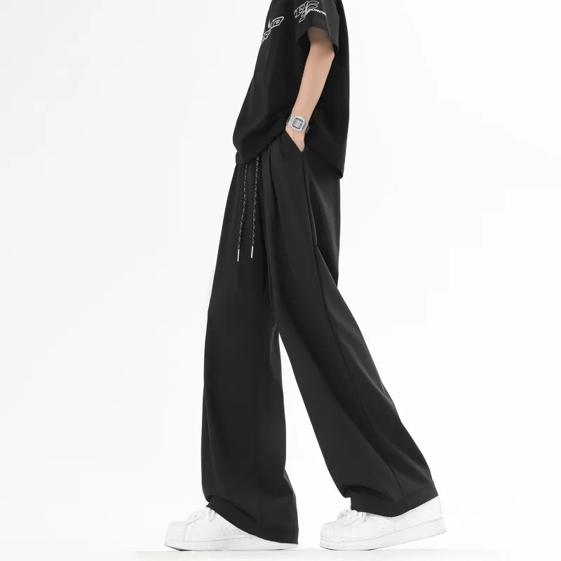JEANSWEST Casual Pants Unisex Black-5