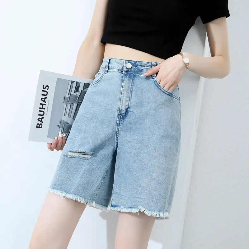 JEANSWEST Denim Shorts Women's Medium Blue-3