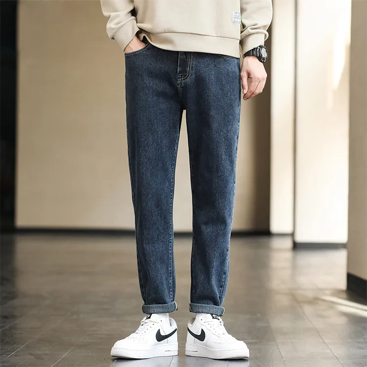 JEANSWEST American Vintage Classic Casual Versatile Everyday Commute Basic Straight Fit Spring Fall Men's-2