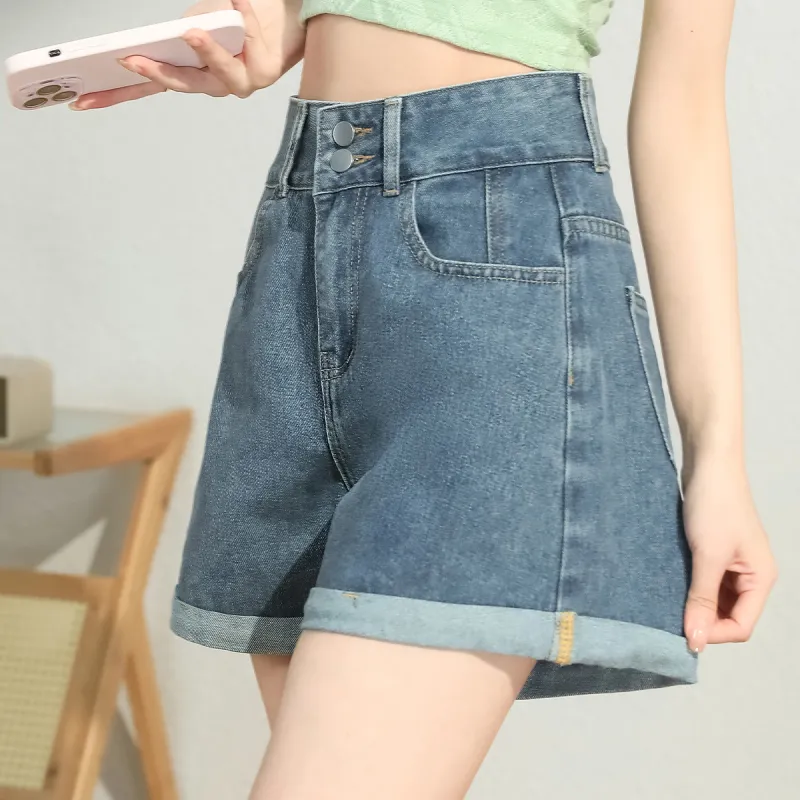 JEANSWEST Denim Shorts Women's Denim Blue-4