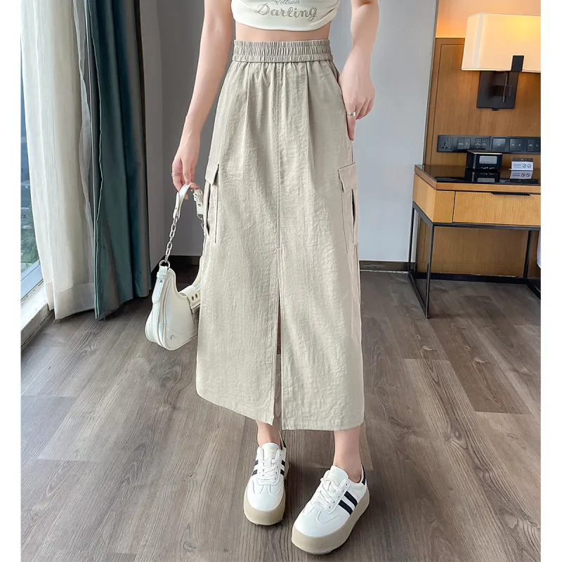 JEANSWEST Casual Long Skirts Women's-13