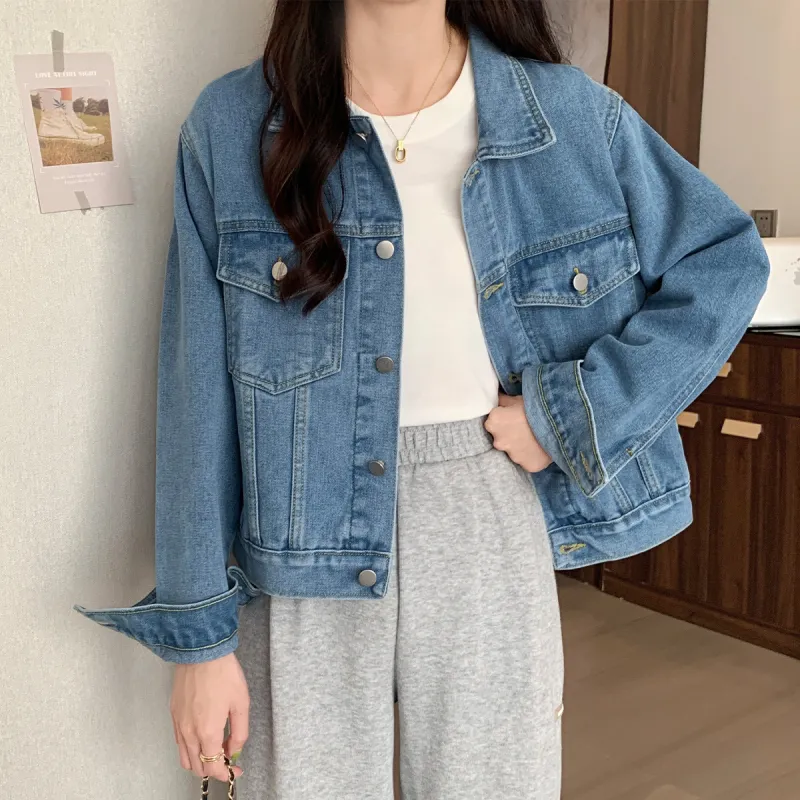 JEANSWEST Denim Jacket Women's Light Blue-2