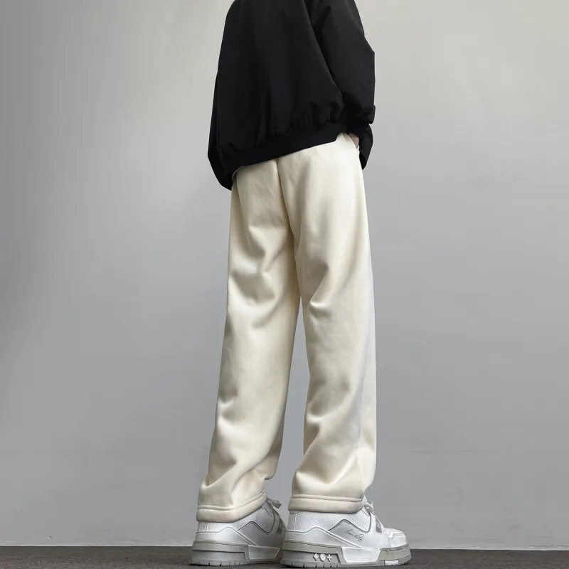 JEANSWEST Casual Pants Unisex Beige Apricot-9