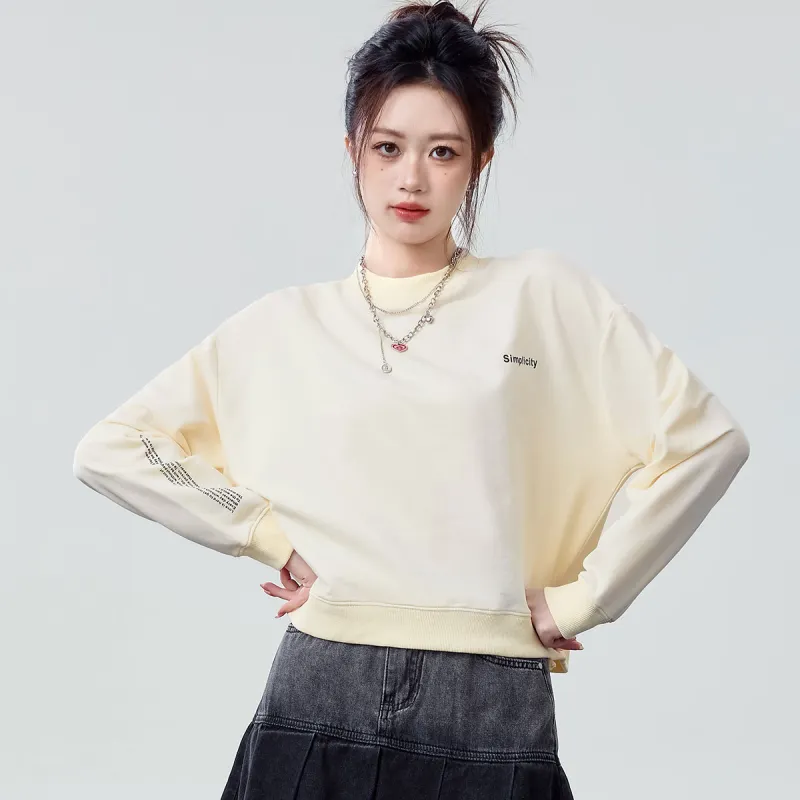 JEANSWEST Sweatshirt Spring Women's Apricot-7