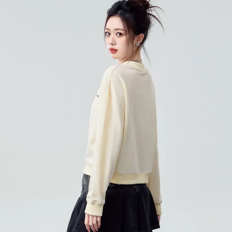 JEANSWEST Sweatshirt Spring Women's Apricot-5