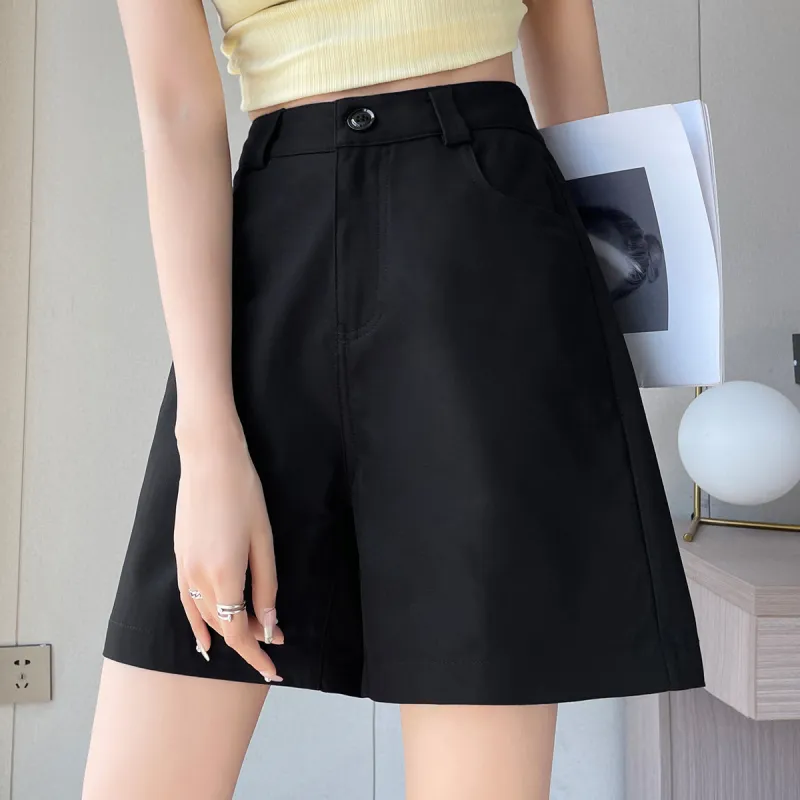 JEANSWEST Cooling Comfortable Everyday Fashion Versatile High Rise A Shaped Wide Leg With Hip Coverage Summer Women's-5