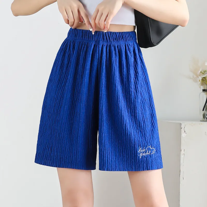 Jean West Resort Style Solid Color High Rise Knee Length Pants Outerwear Thin Petite Summer Women's Apricot-12