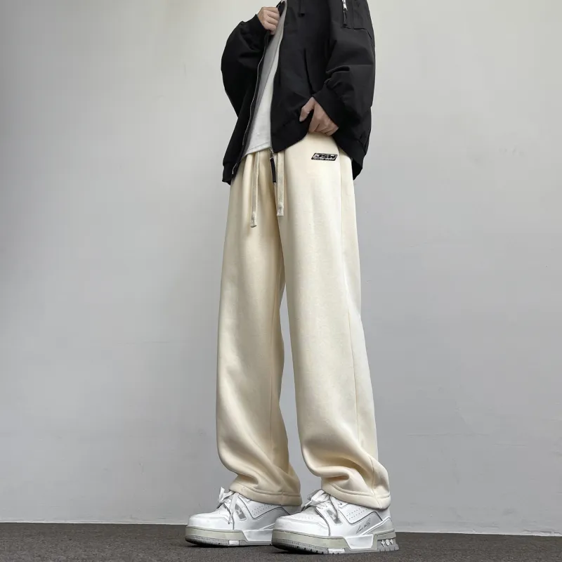 JEANSWEST Casual Pants Unisex Beige Apricot-8