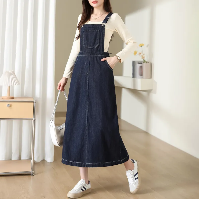 JEANSWEST Slip Dress Women's Dark Blue-2
