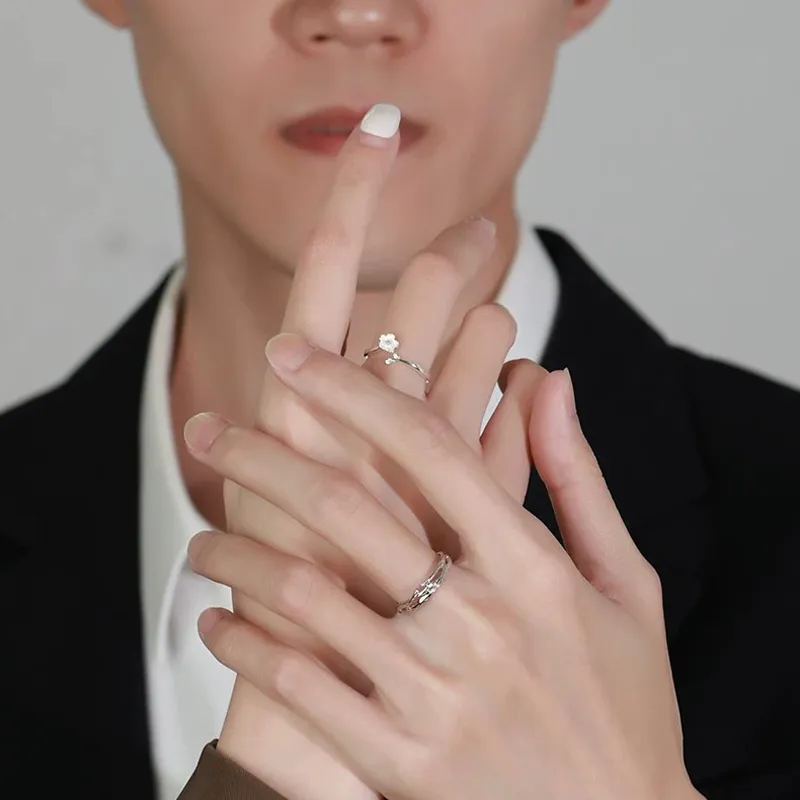 Zhiyu S999 Fine Silver Rings Unisex-2