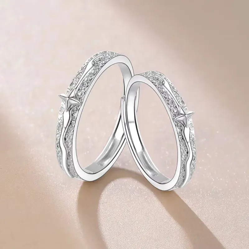 Zhiyu S999 Fine Silver Rings Unisex-5