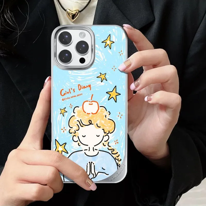 LANWK Glass Material Apple Wish Phone Case Compatible With Apple IPhone 14/15/16 Pro/Max With Magnetic Advanced Touch-4