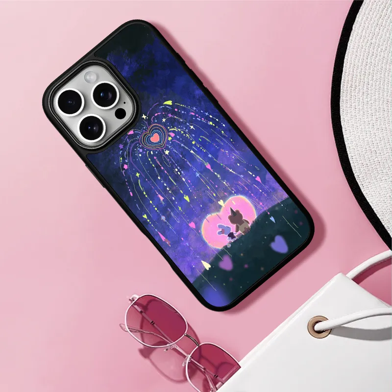 LANWK Glass Material Endless Love Phone Case Compatible With Apple IPhone 13/14/15/16/Pro/Pro Max Anti Drop Magnetic-4