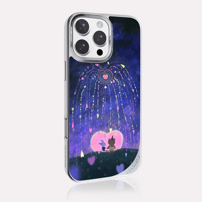 LANWK Glass Material Endless Love Phone Case Compatible With Apple IPhone 13/14/15/16/Pro/Pro Max Anti Drop Magnetic-6