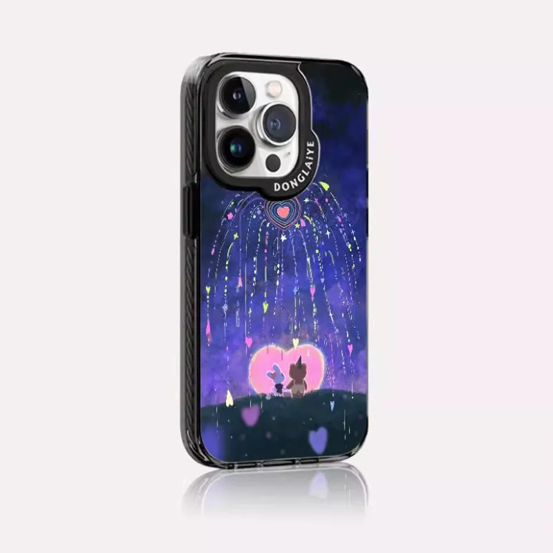 LANWK Glass Material Endless Love Phone Case Compatible With Apple IPhone 13/14/15/16/Pro/Pro Max Anti Drop Magnetic-8