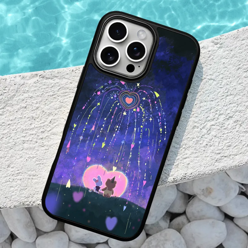 LANWK Glass Material Endless Love Phone Case Compatible With Apple IPhone 13/14/15/16/Pro/Pro Max Anti Drop Magnetic-2