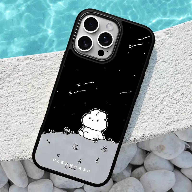 LANWK Glass Material Gazing At The Starry Sky Magnetic Phone Case Compatible With Apple IPhone 14/15/16/Pro/Pro Max-8