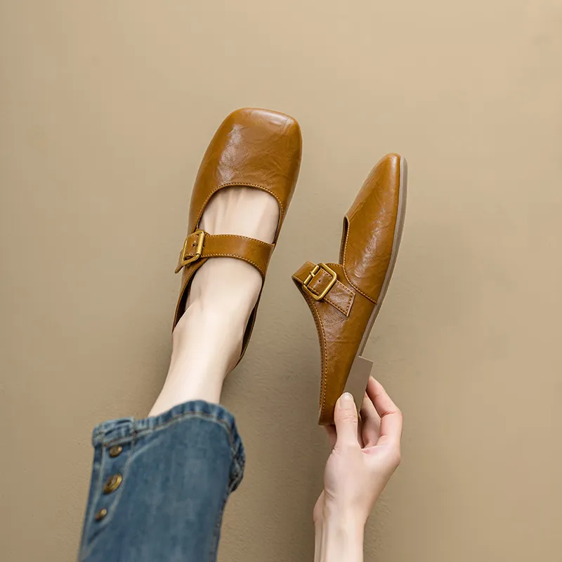 JOSINY Rubber Sole Quiet Odor Resistant Slip Resistant Quick Dry Closed Toe Slippers Women's Brown-5