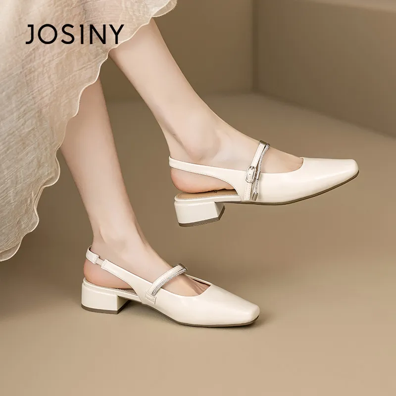 JOSINY Block Heel Slippers Women's-3