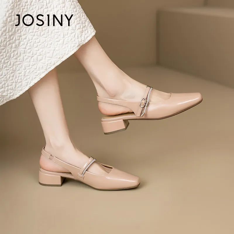 JOSINY Block Heel Slippers Women's-9
