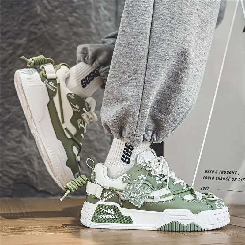 WARRIOR Skateboard Shoes Unisex Low Top White-10
