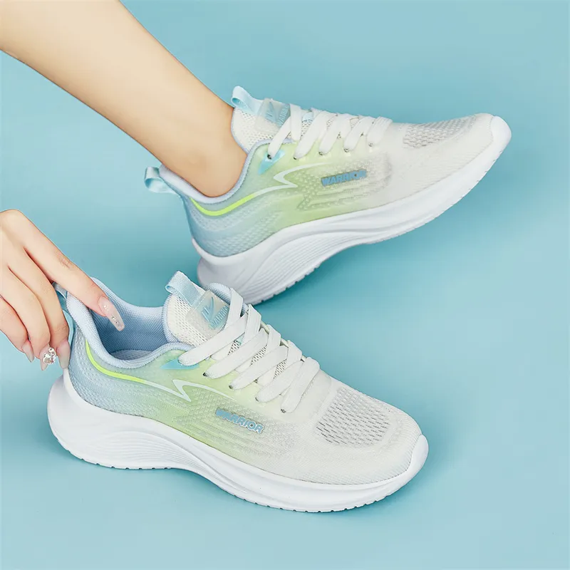 Warrior Slip Resistant, Abrasion Resistant, Lightweight, Rebound Coverage Low Top Long Distance Running Shoes Unisex-20