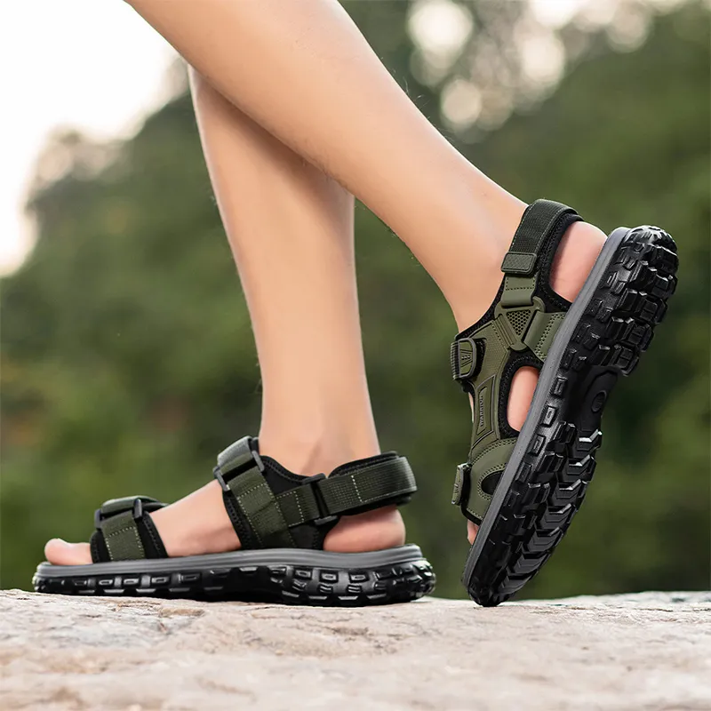 Warrior Beach Sandals Men's Army Green/Black-4
