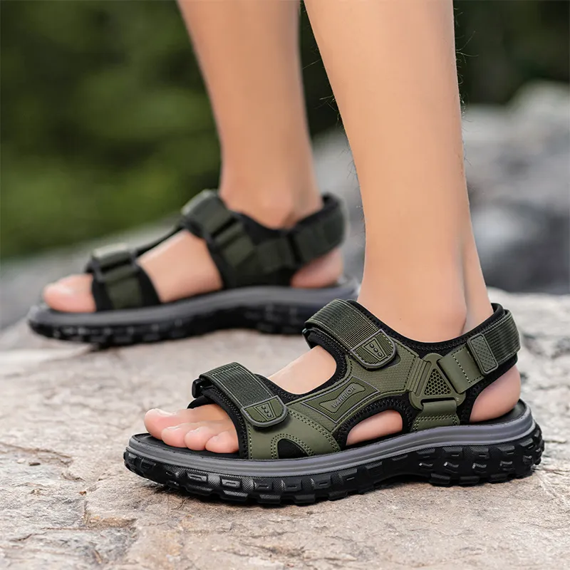 Warrior Beach Sandals Men's Army Green/Black-5