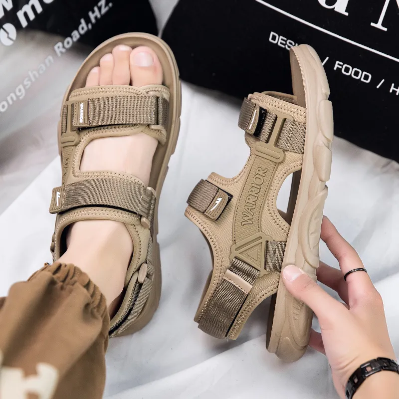 Warrior Casual Chef Shoes Beach Sandals Men's Khaki-1