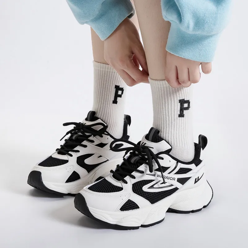 Warrior Wear resistant, Lightweight, Breathable, And Non slip. Low Top Chunky Sneakers Women's-4