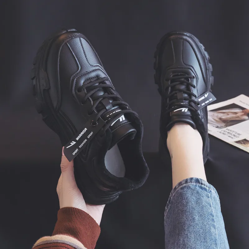 Warrior Slip Resistant, Abrasion Resistant, Lightweight, Height Increasing Coverage Low Top Chunky Sneakers Women's-19