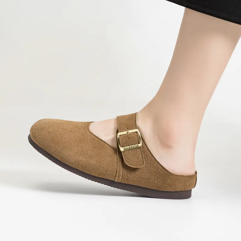 Warrior Abrasion Resistant Slip Resistant Closed Toe Slippers Women's Brown-2
