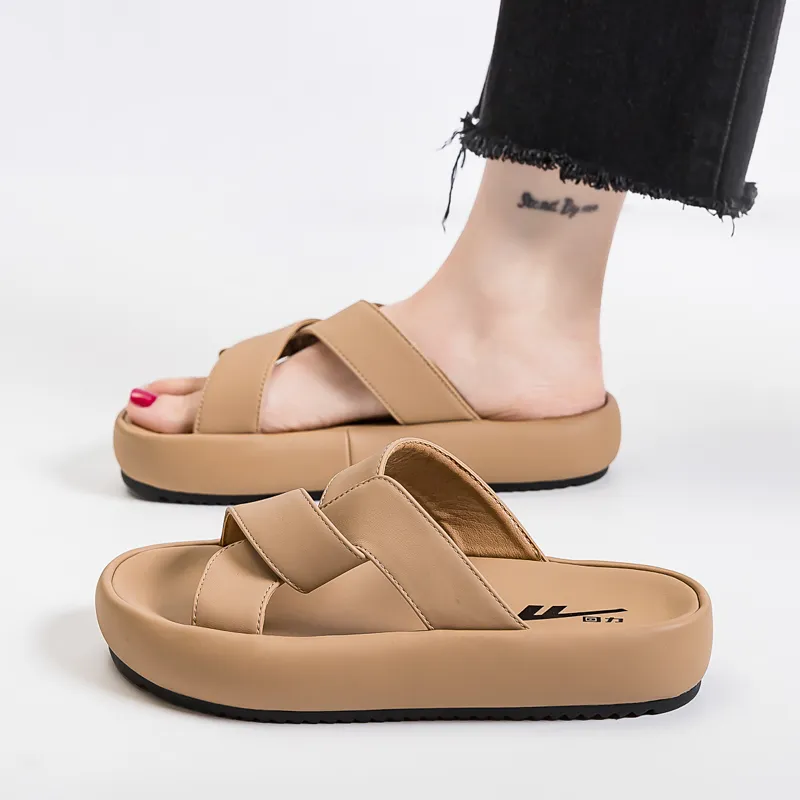 Warrior Slip Resistant Abrasion Resistant Slide Slippers Women's Khaki-5