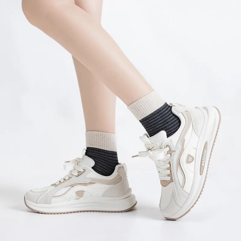 Warrior Slip Resistant, Abrasion Resistant, Thermal Low Top Casual Shoes Women's White Gray Khaki-4