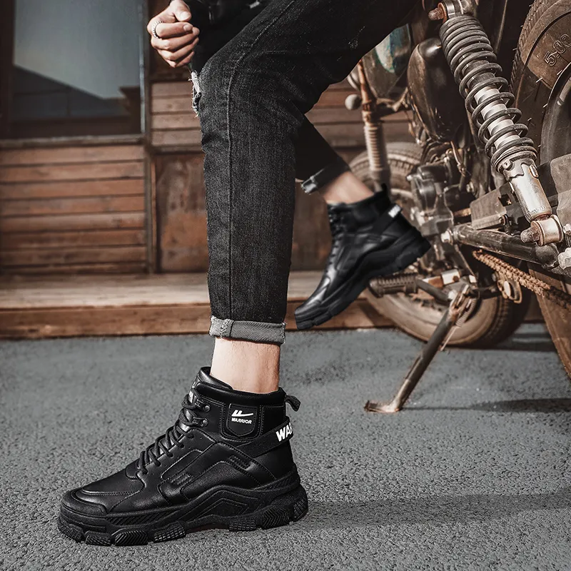 Warrior Short Martin Boot Men's Black-8