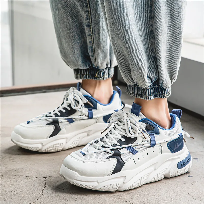Warrior Warrior Anti-Slip Wear-Resistant Breathable Lightweight Height Increasing Warm Low-Top Chunky Sneakers Unisex-30