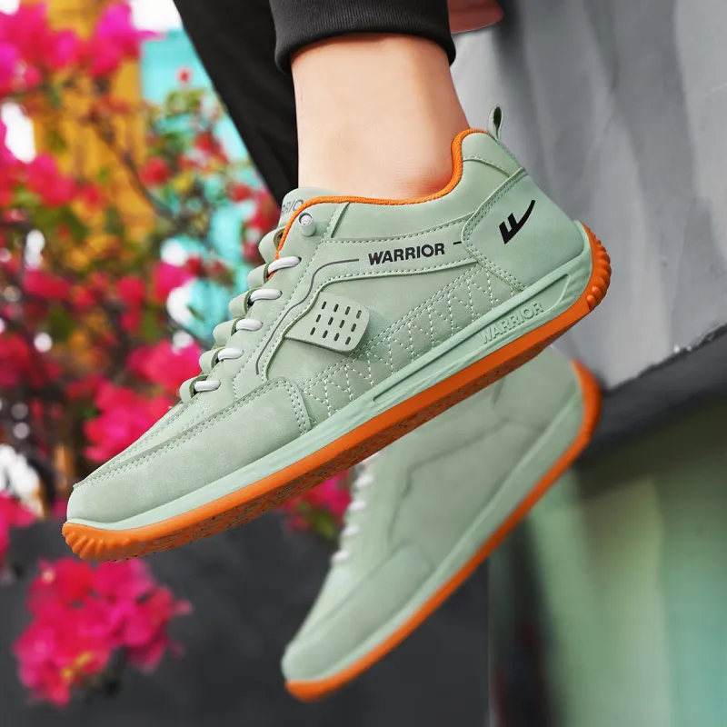 Warrior Soft Sole Driving Shoes Anti-Slip And Wear-Resistant Lightweight Low-Top Skateboard Shoes Men's Light Green-8