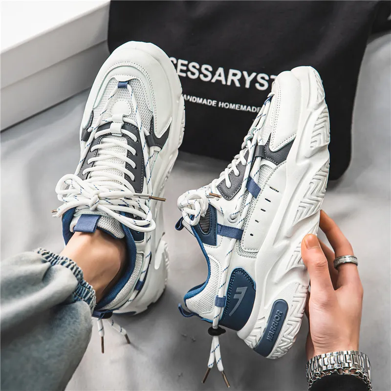 Warrior Warrior Anti-Slip Wear-Resistant Breathable Lightweight Height Increasing Warm Low-Top Chunky Sneakers Unisex-28