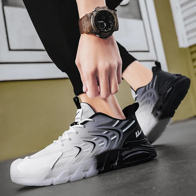 Warrior Coverage Height Increasing Abrasion Resistant Lightweight Slip Resistant Low Top Casual Shoes Men's White Black-7