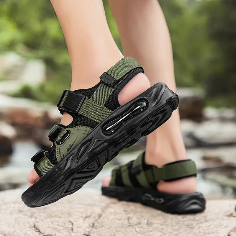 Warrior Beach Sandals Men's Army Green/Black-6