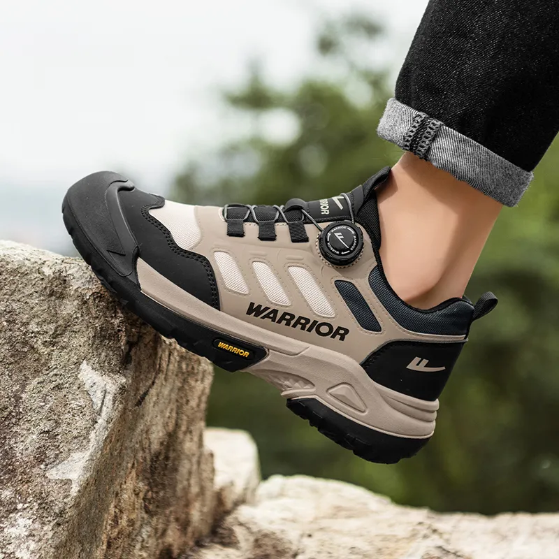 WARRIOR Chunky Sneakers Men Low Top Gray-3