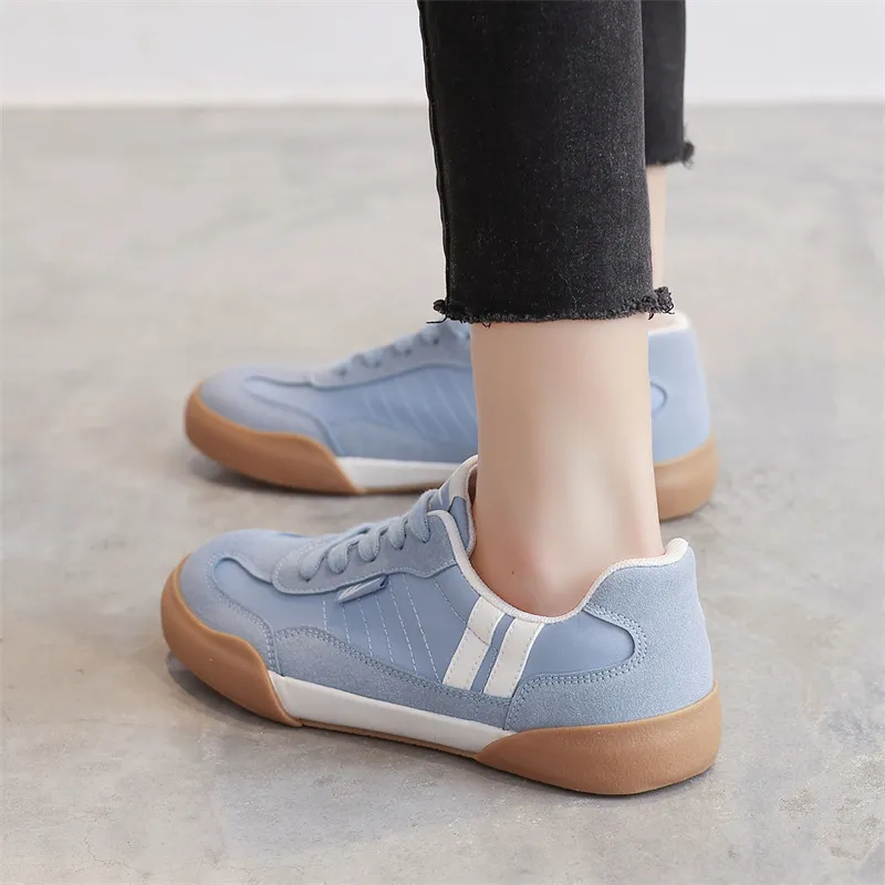 Warrior Coverage Abrasion Resistant Lightweight Breathable Slip Resistant Low Top Canvas Shoes Women's Light Blue Beige-6