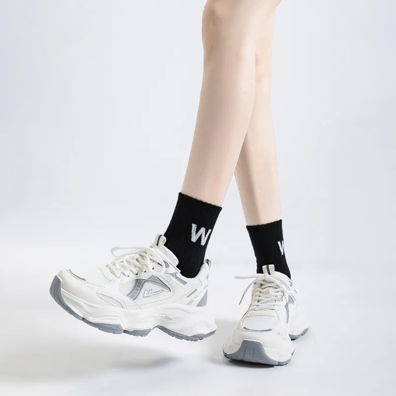 Warrior Cushioning Slip Resistant Breathable Support Height Increasing Low Top Chunky Sneakers Women's-5